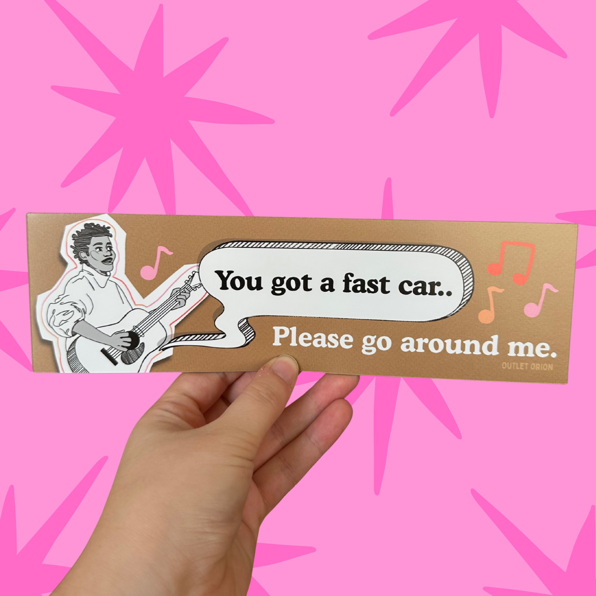 Fast Car Lyrics Bumper Magnet