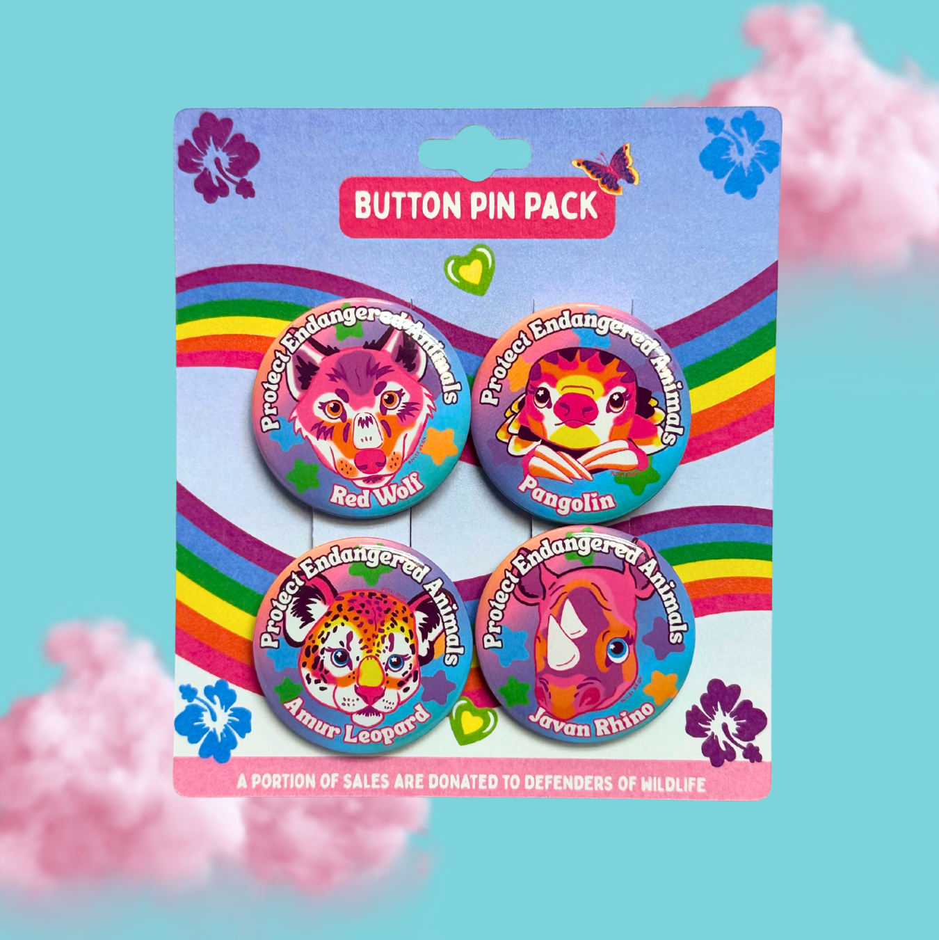 Protect Endangered Animals Button Pack