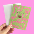 You're Old as Dirt Worm Birthday Card